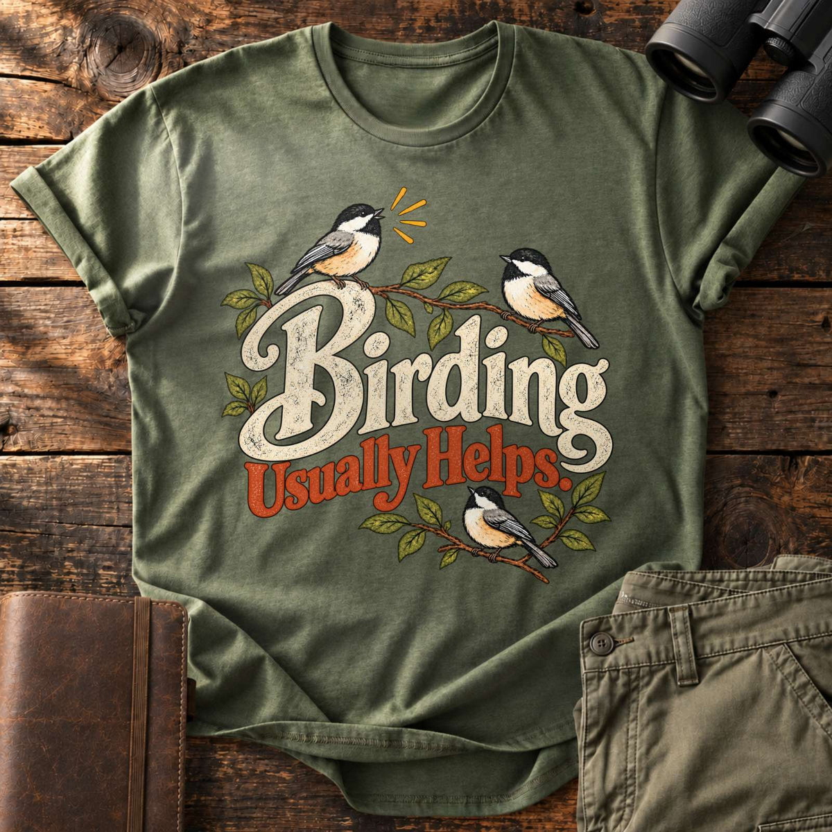 Birding Usually Helps Tee