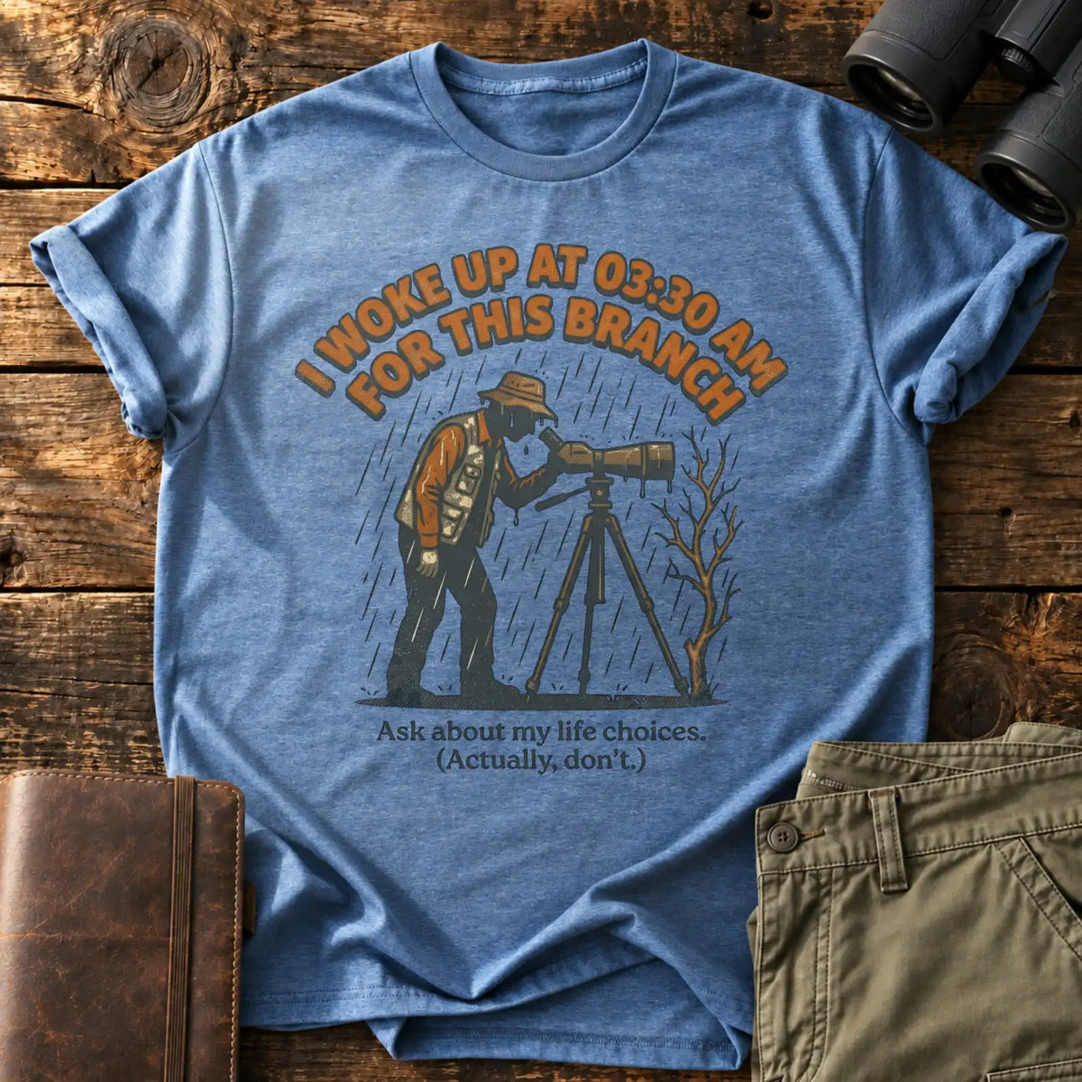 03:30 AM Branch Tee — Heather Indigo
