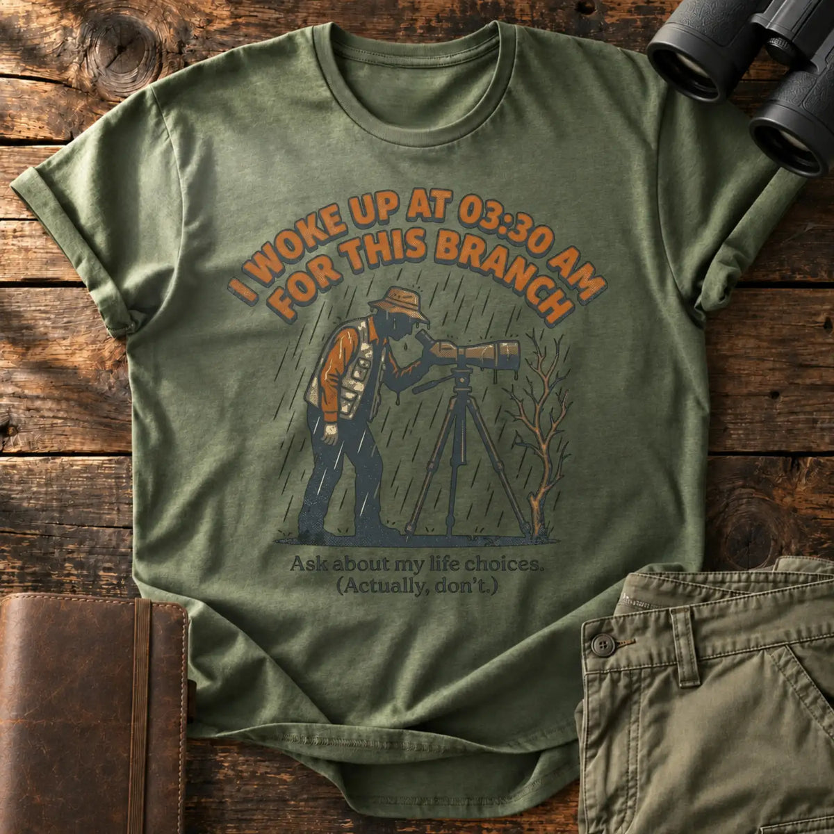 03:30 AM Branch Tee — Military Green