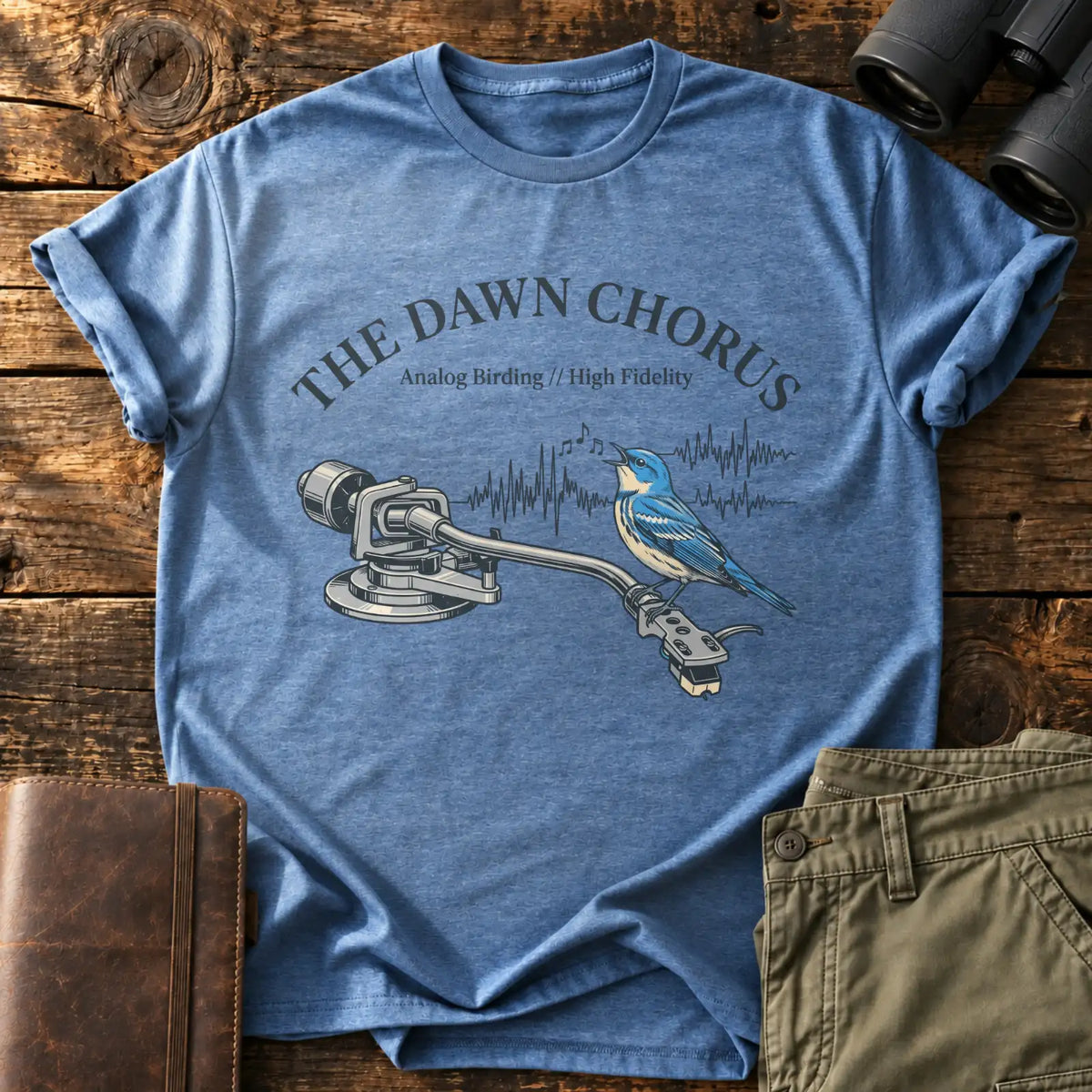 Analog Dawn Chorus Tee — Heather Indigo