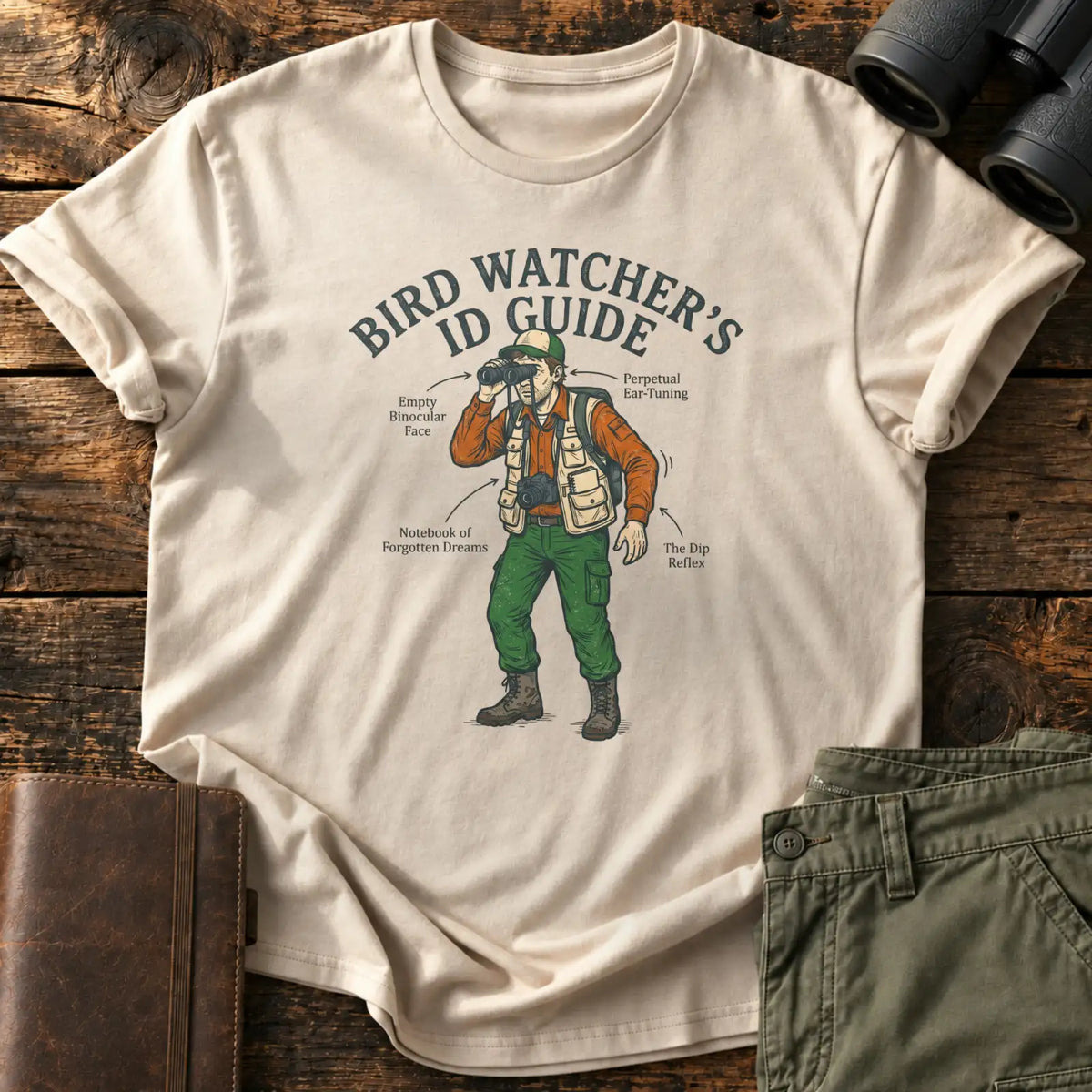 Bird Watcher's ID Guide Tee — Sand