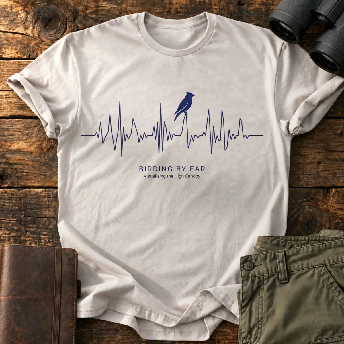Birding by Ear Tee — Ice Grey