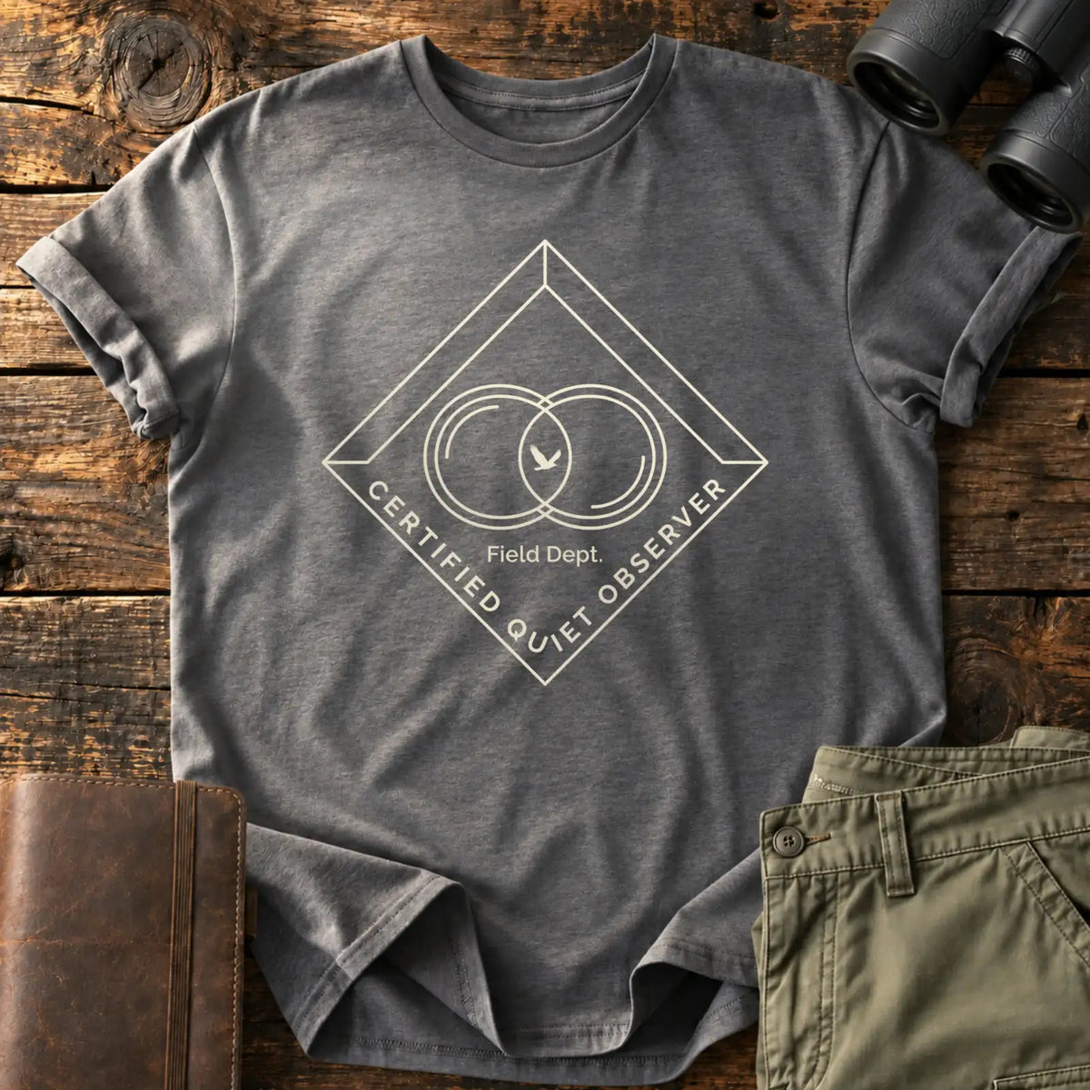 Certified Quiet Observer Tee — Charcoal