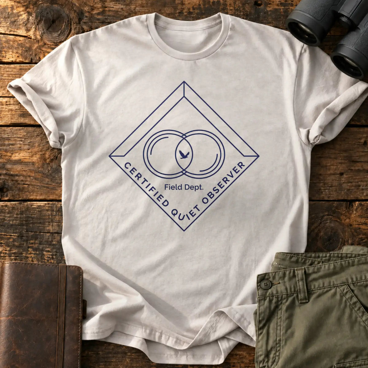 Certified Quiet Observer Tee — Ice Grey