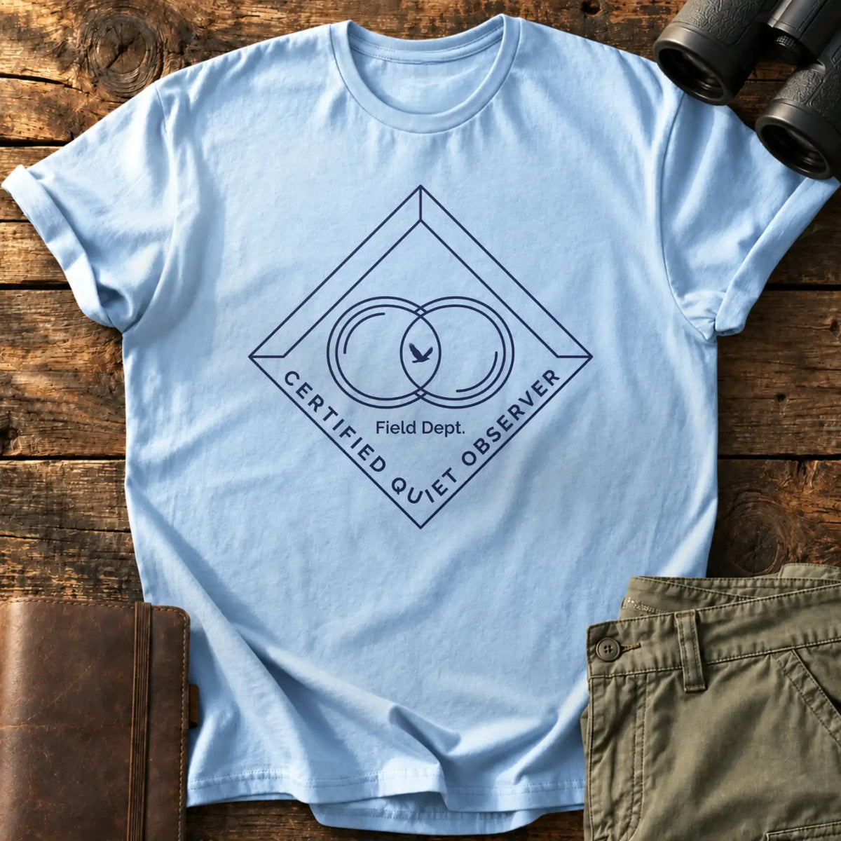 Certified Quiet Observer Tee — Light Blue