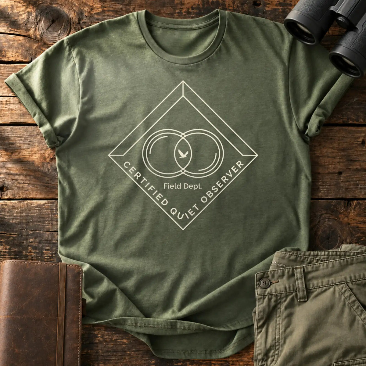 Certified Quiet Observer Tee — Military Green
