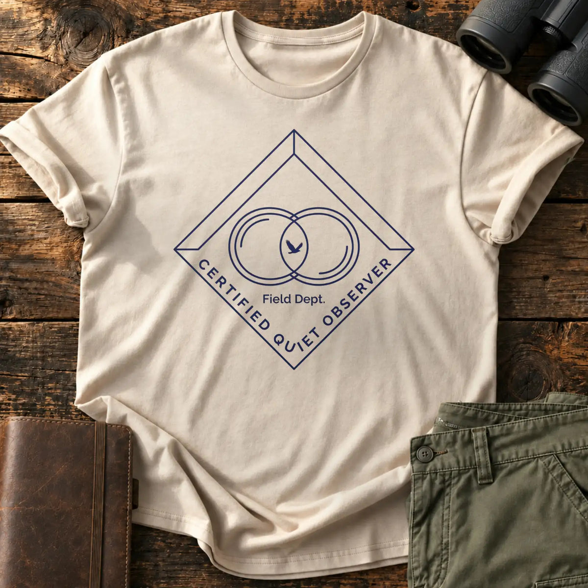 Certified Quiet Observer Tee — Sand
