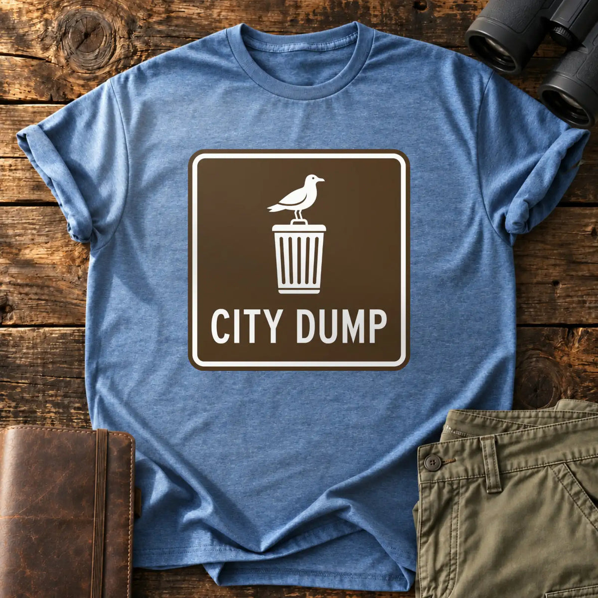 City Dump Tee — Heather Indigo