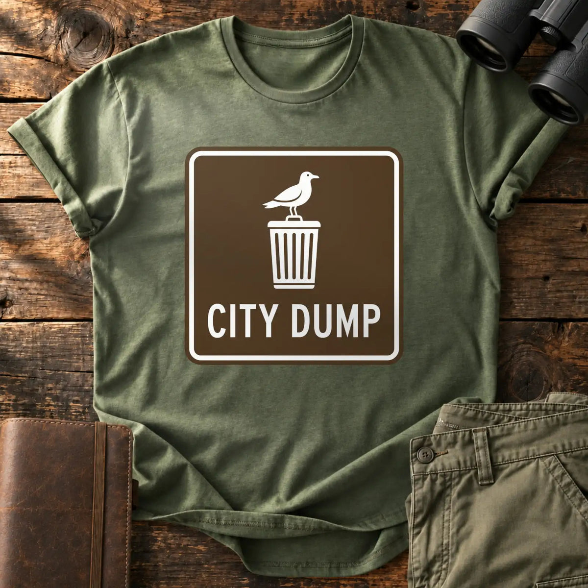 City Dump Tee — Military Green