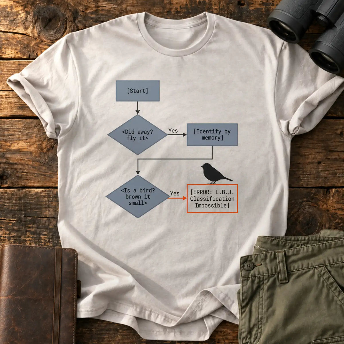 Error L.B.J. Tee — Ice Grey