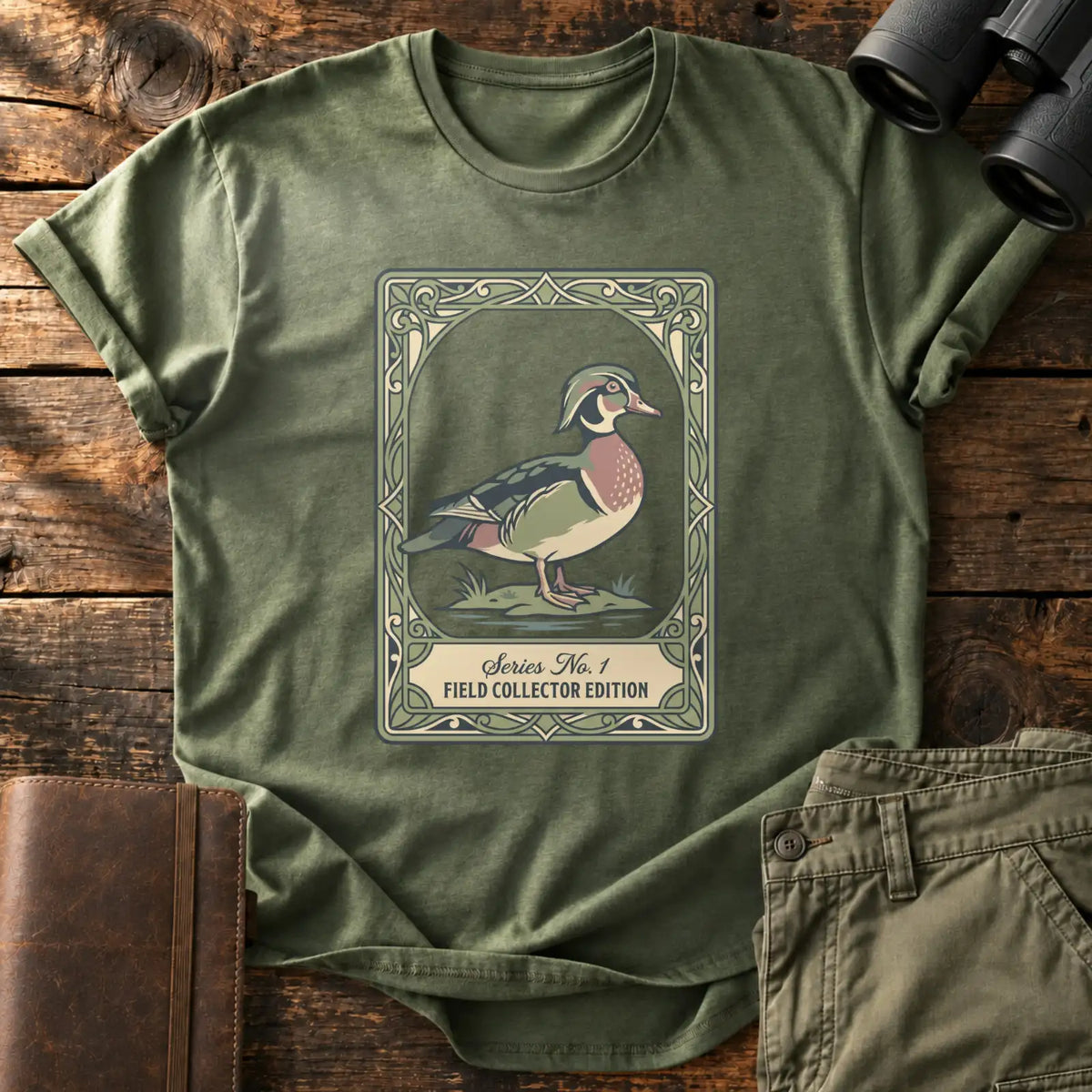 Field Collector Wood Duck Tee — Military Green