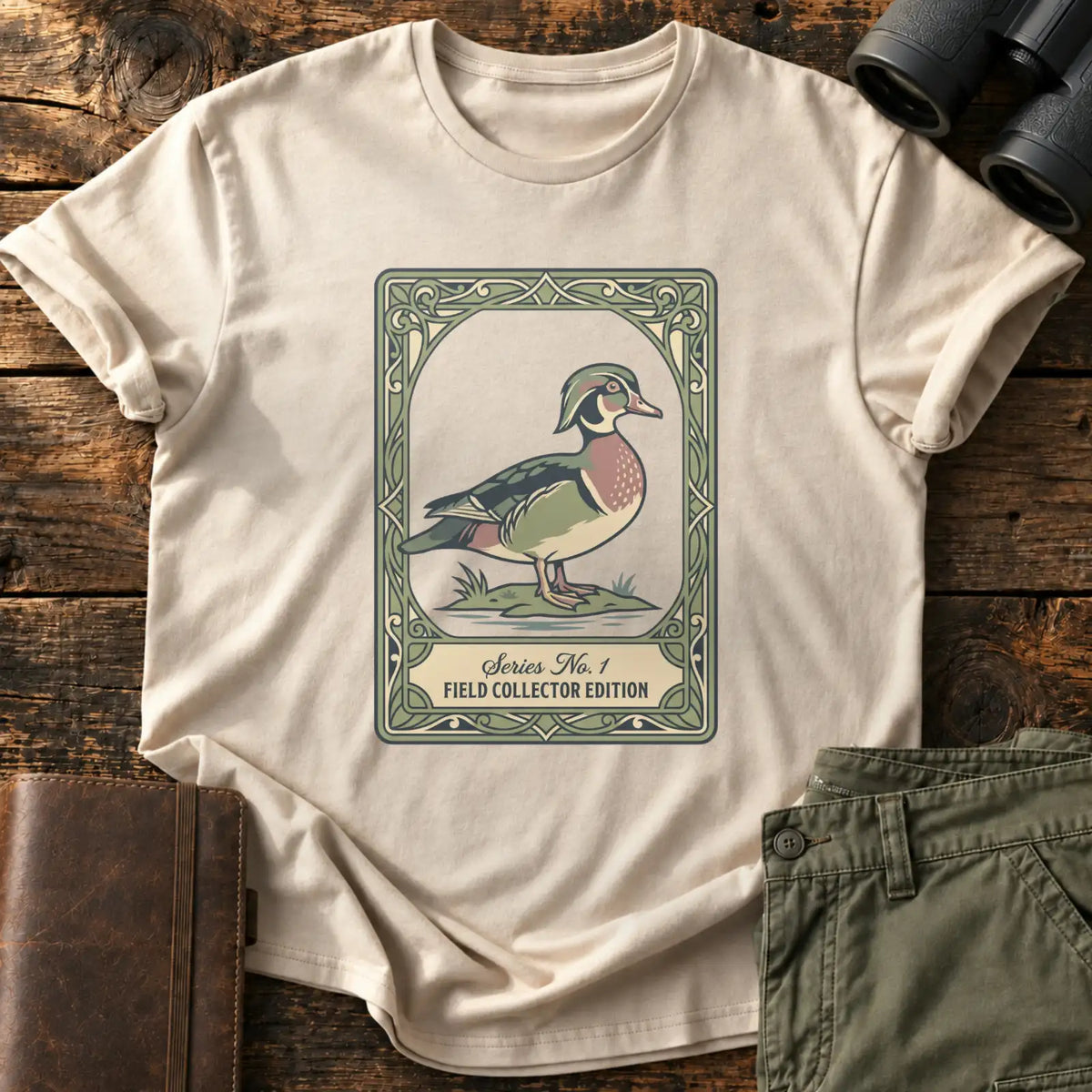 Field Collector Wood Duck Tee — Sand