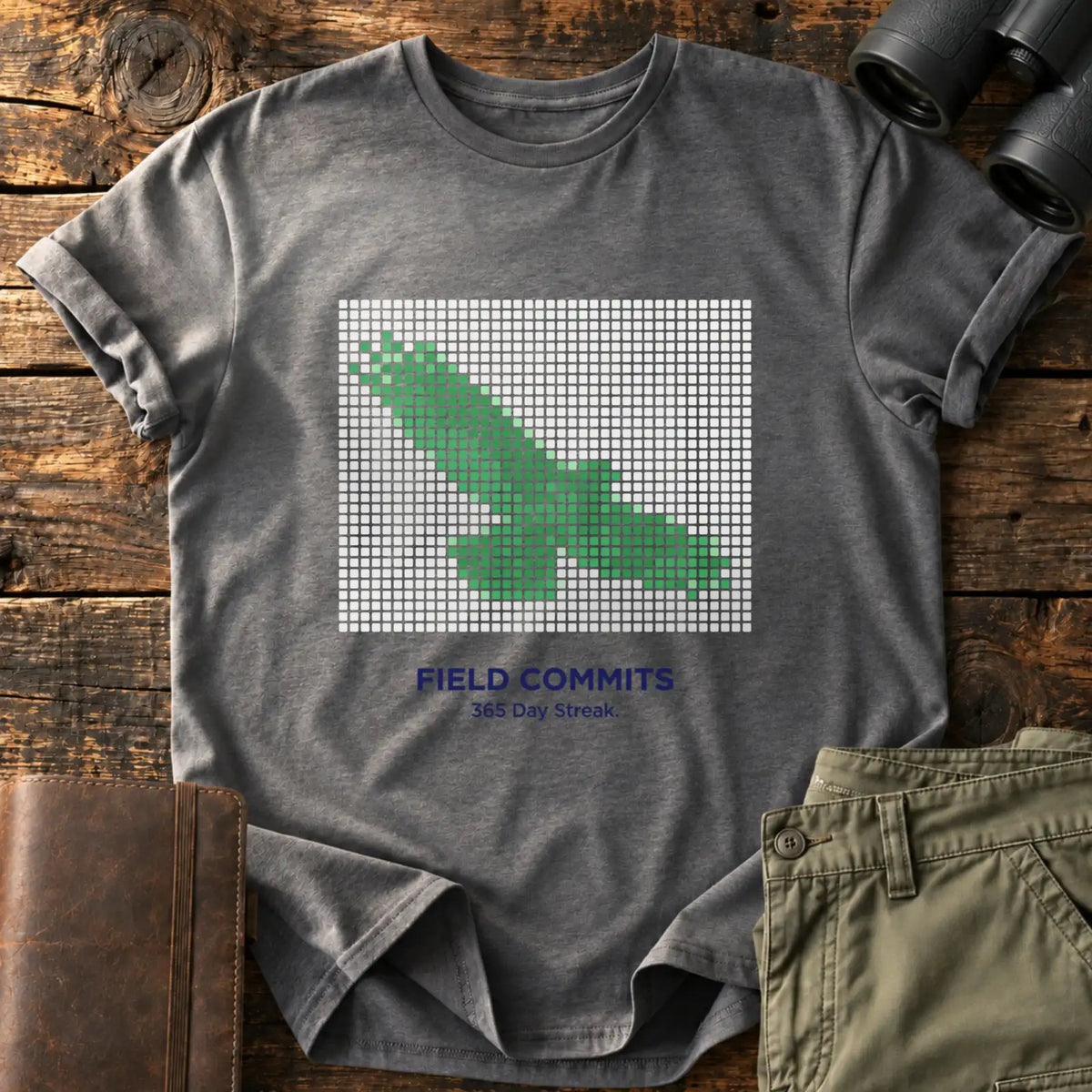 Field Commits Tee — Charcoal