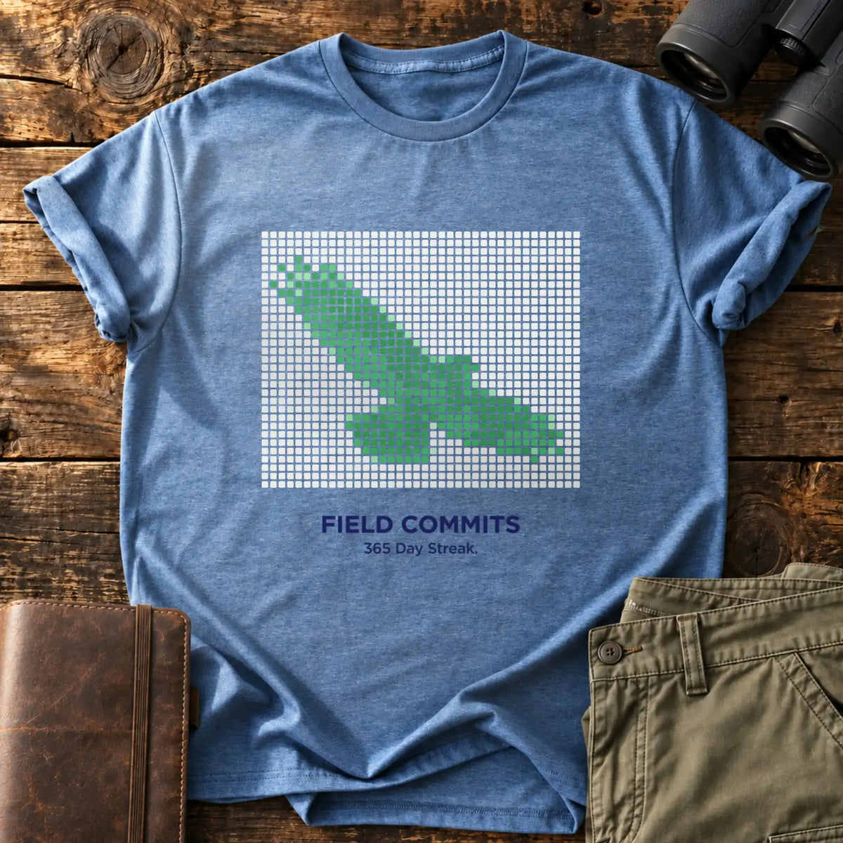Field Commits Tee — Heather Indigo
