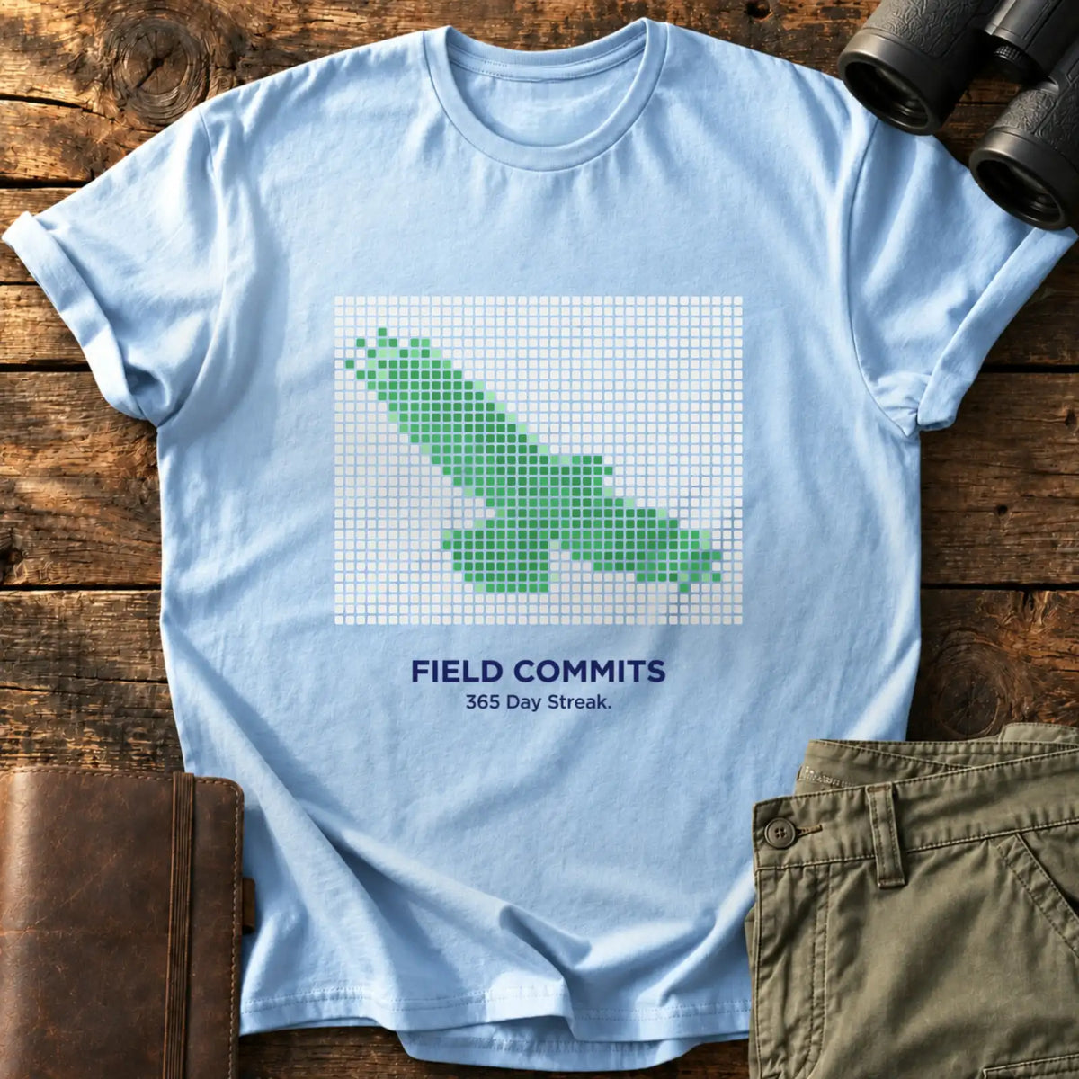 Field Commits Tee — Light Blue