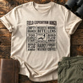 Field Expedition Bingo Tee — Sand