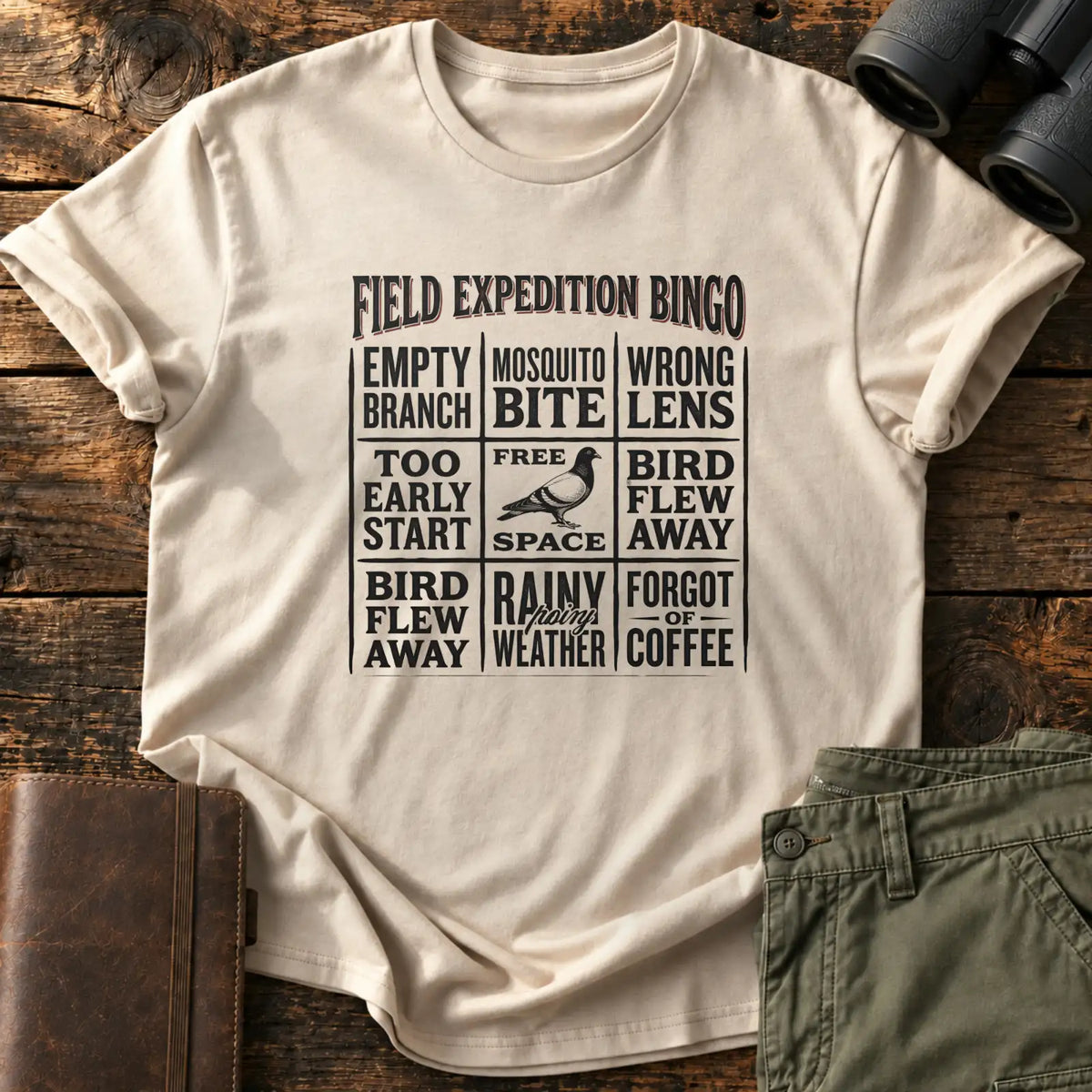 Field Expedition Bingo Tee — Sand