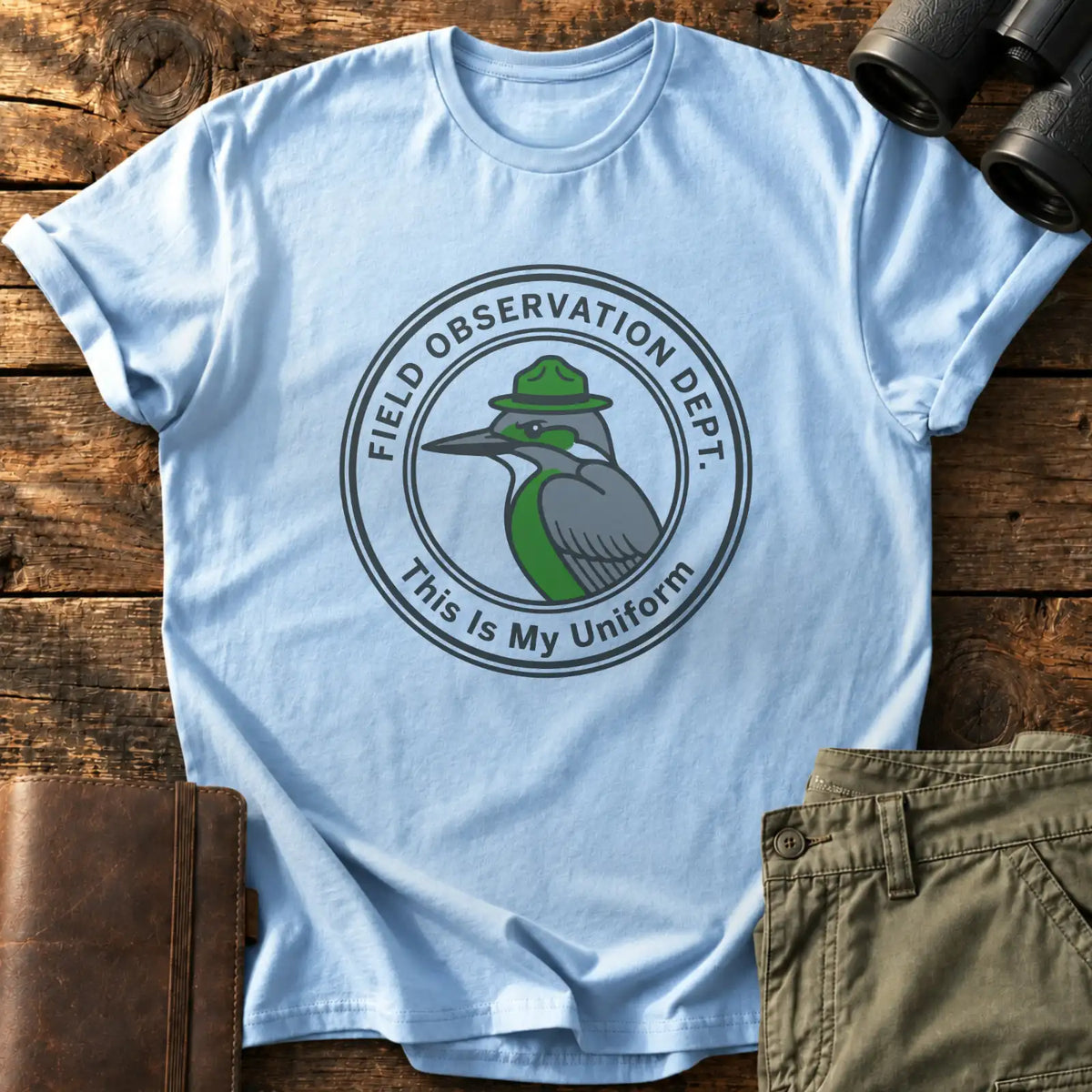 Field Observation Dept. Tee — Light Blue