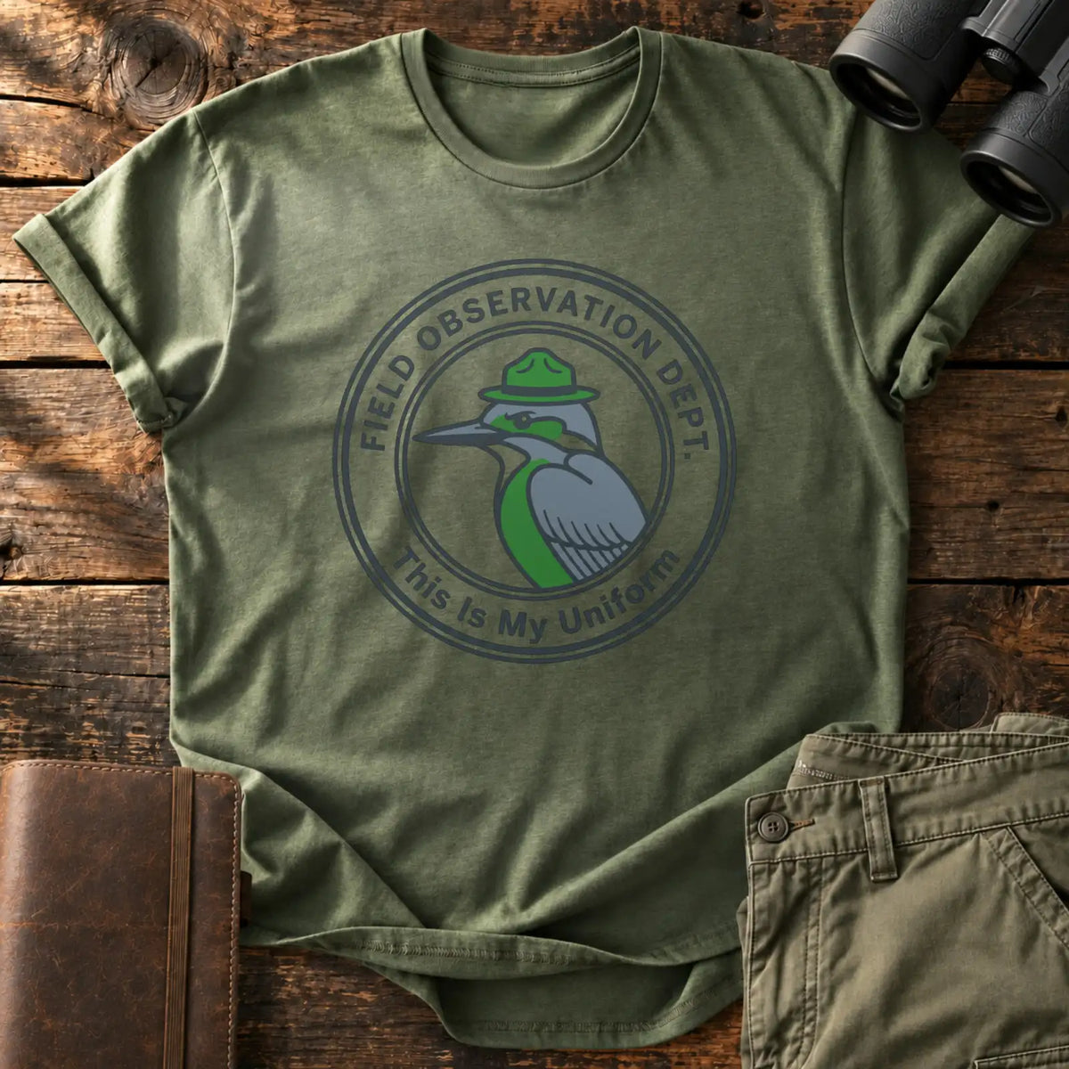Field Observation Dept. Tee — Military Green