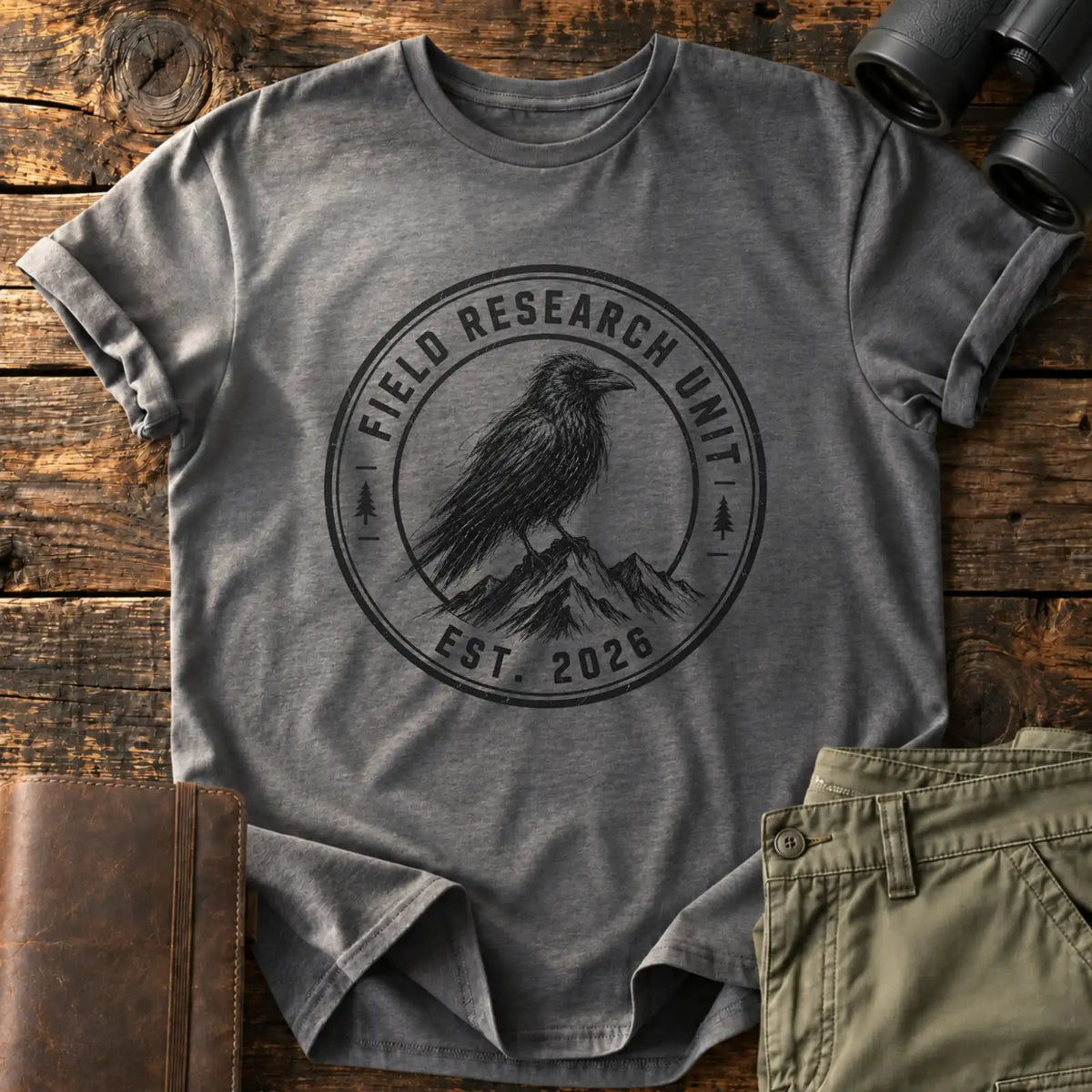 Field Research Unit Tee — Charcoal