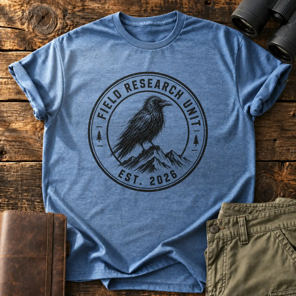Field Research Unit Tee — Heather Indigo