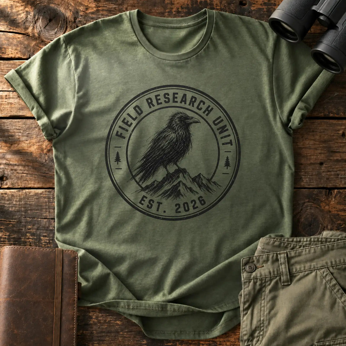 Field Research Unit Tee — Military Green