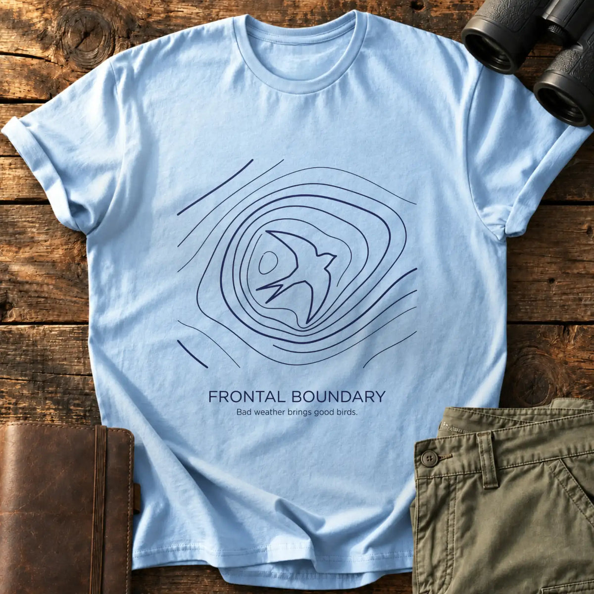 Frontal Boundary Tee — Light Blue