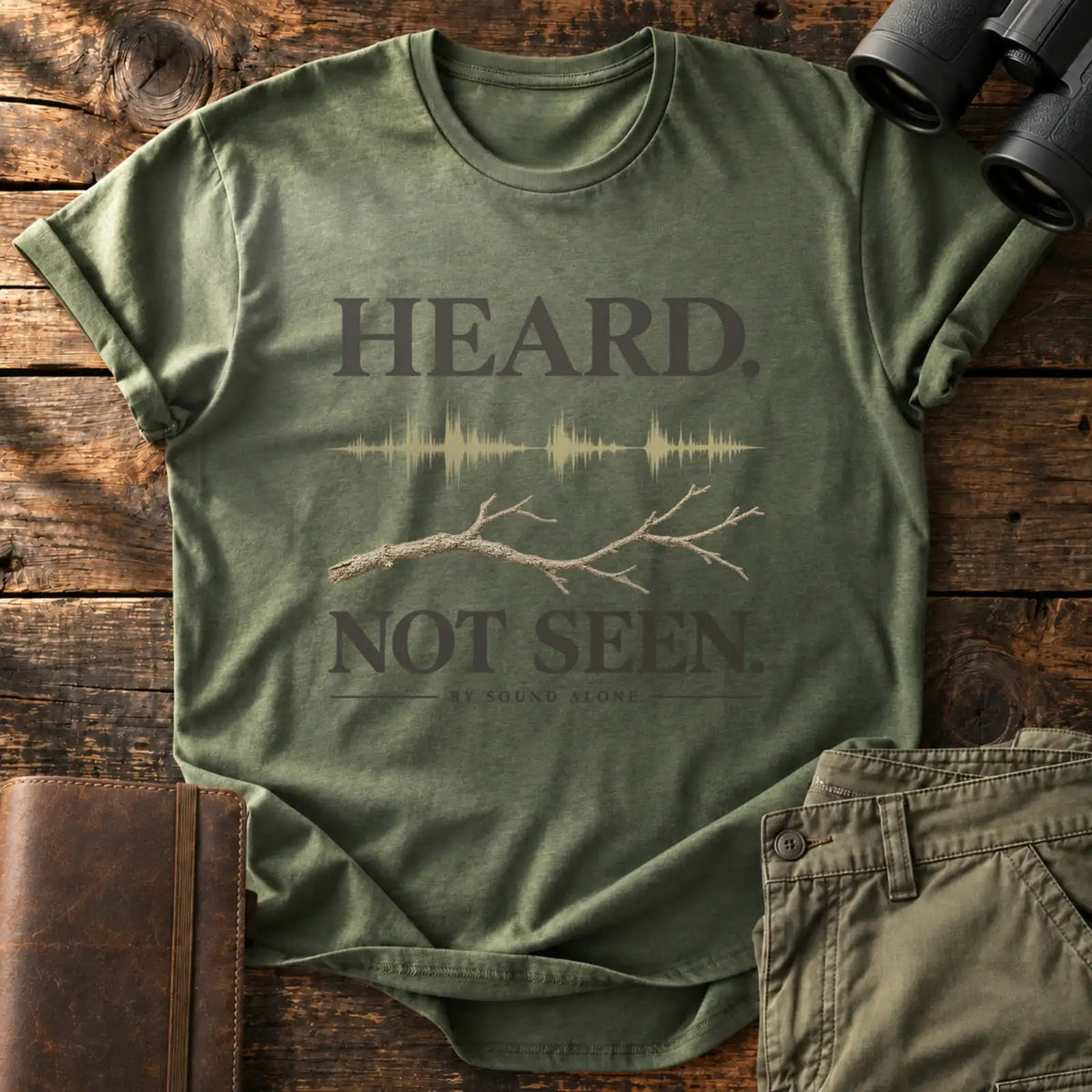 Heard. Not Seen. Tee — Military Green