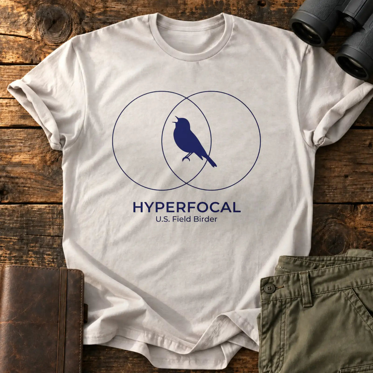 Hyperfocal Field Birder Tee — Ice Grey