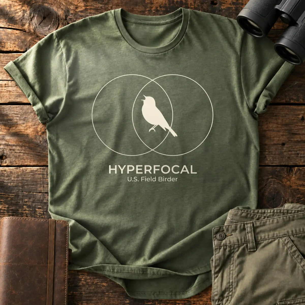 Hyperfocal Field Birder Tee — Military Green