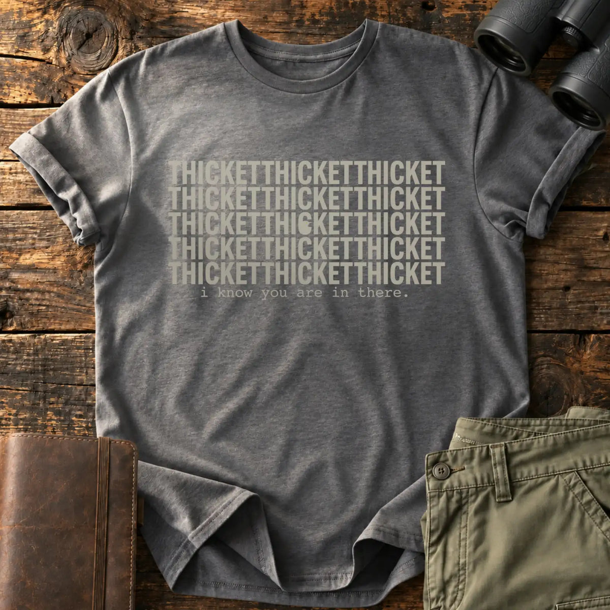 I Know You're in There Tee — Charcoal
