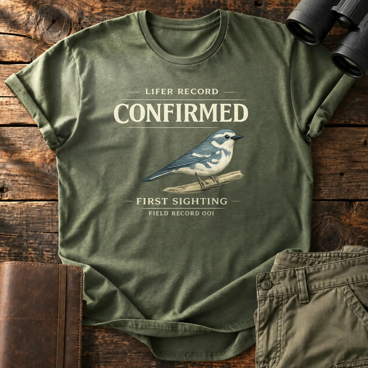 Lifer Record Tee — Military Green