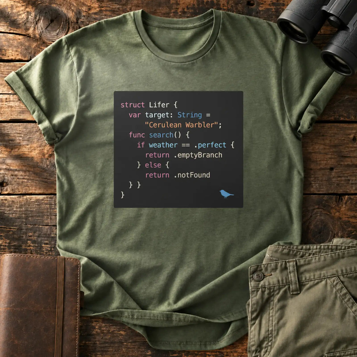 Lifer Search Code Tee — Military Green