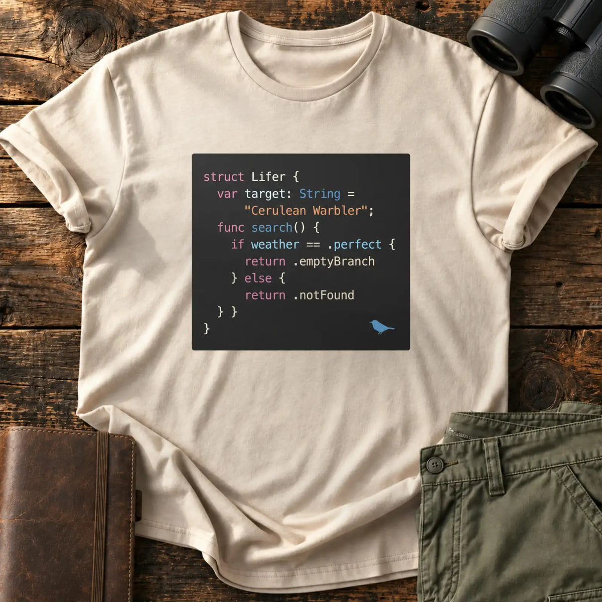 Lifer Search Code Tee — Sand