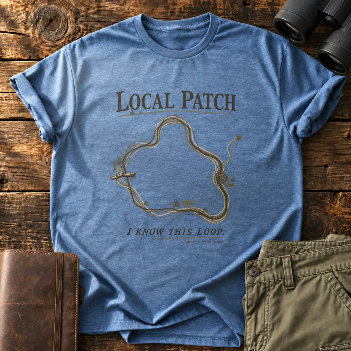 Local Patch Tee — Heather Indigo