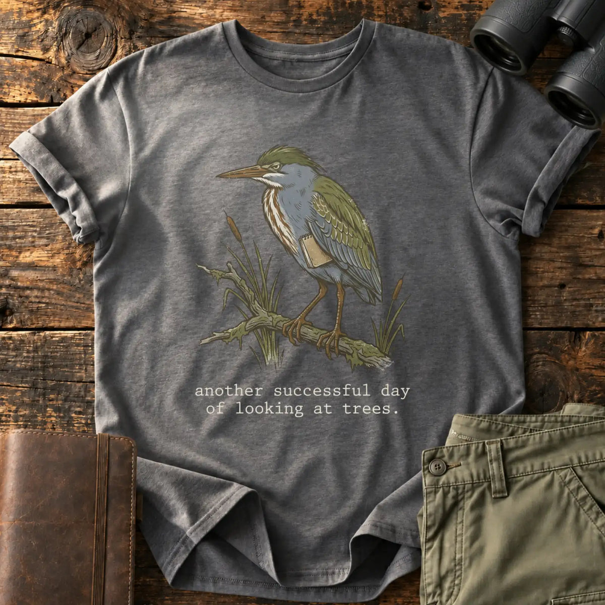 Looking at Trees Tee — Charcoal