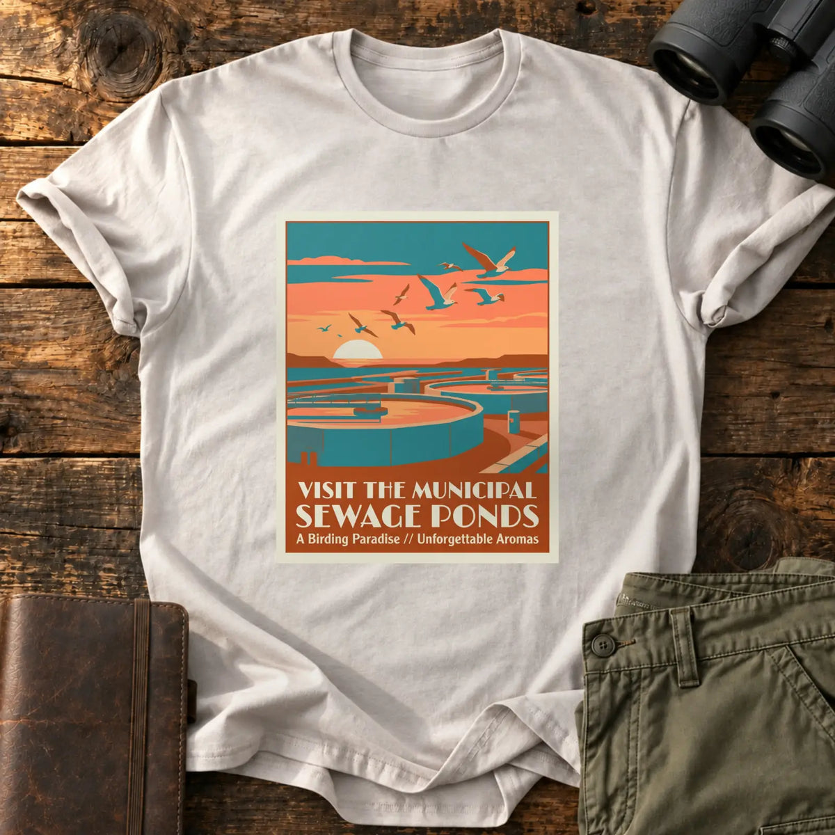 Municipal Sewage Ponds Tee — Ice Grey