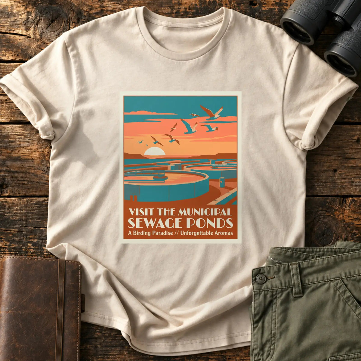 Municipal Sewage Ponds Tee — Sand