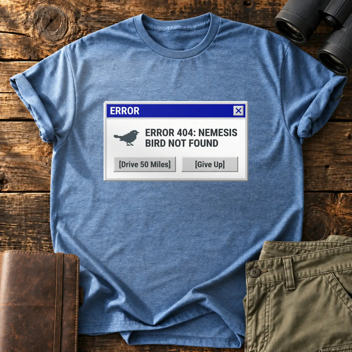 Nemesis Bird Not Found Tee — Heather Indigo