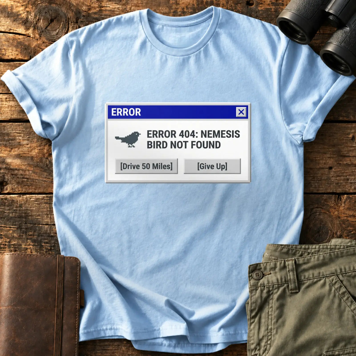 Nemesis Bird Not Found Tee — Light Blue