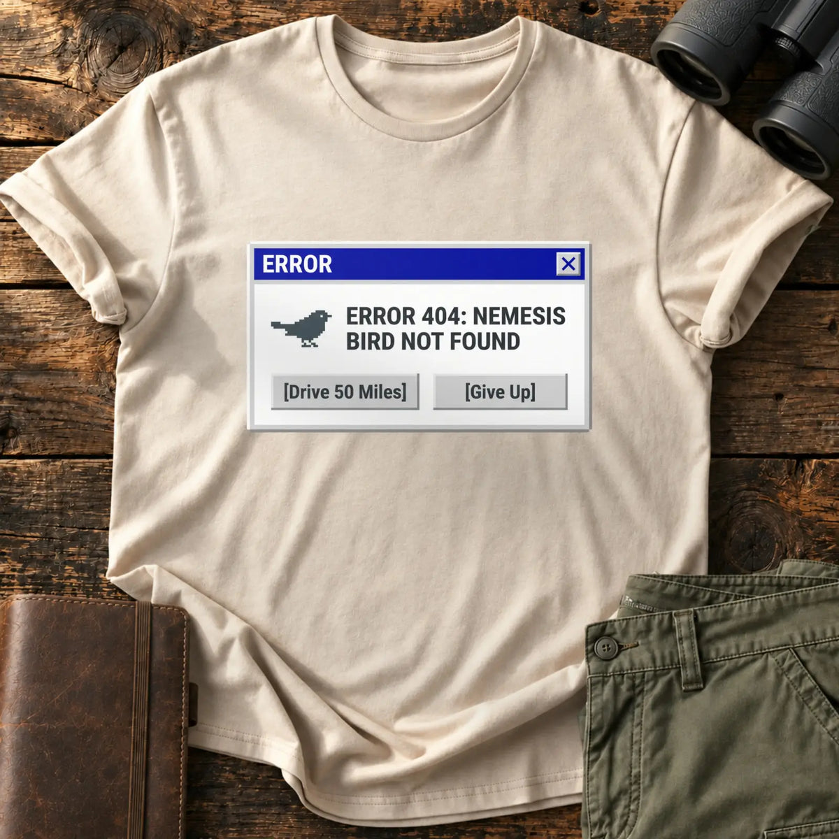 Nemesis Bird Not Found Tee — Sand
