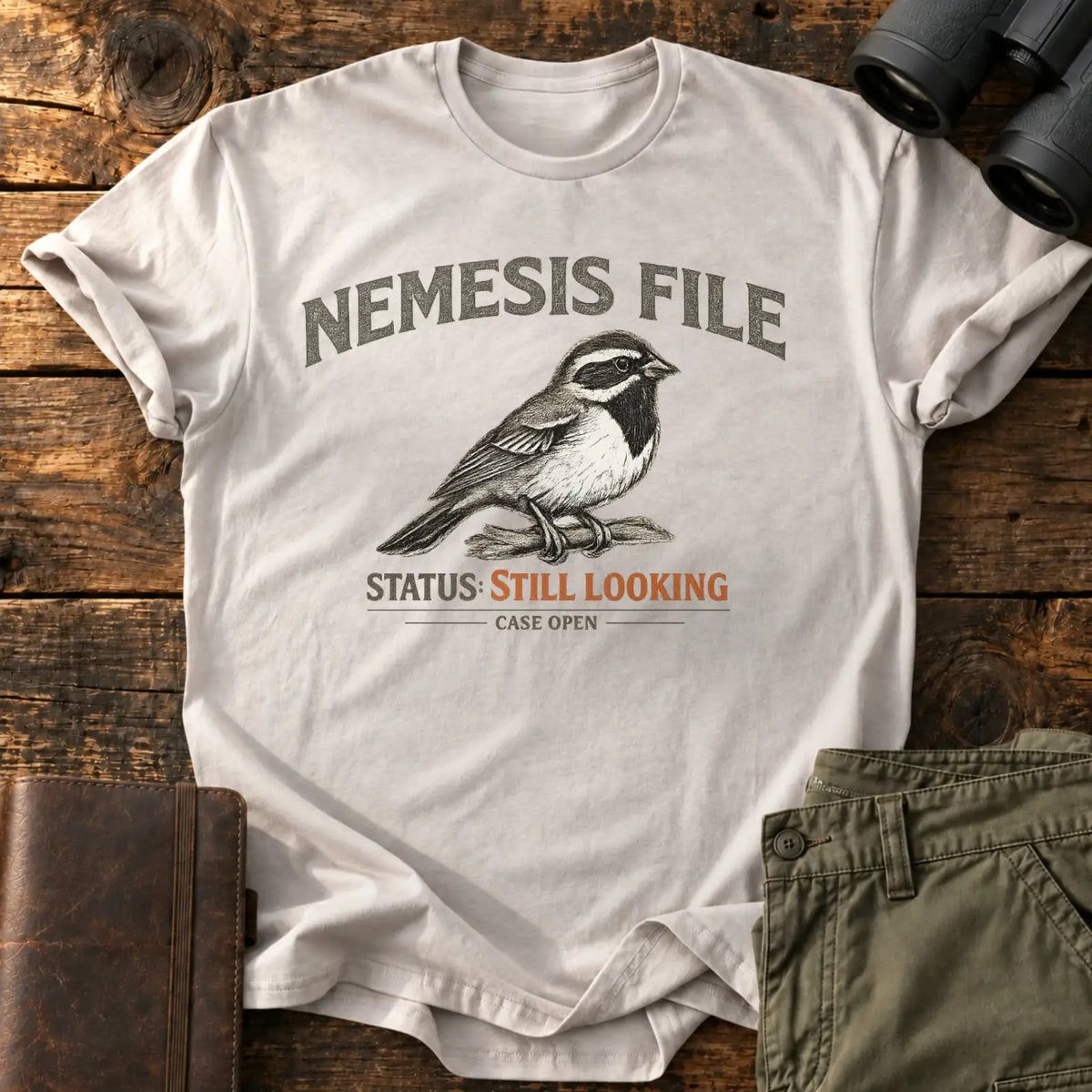 Nemesis File Tee — Ice Grey