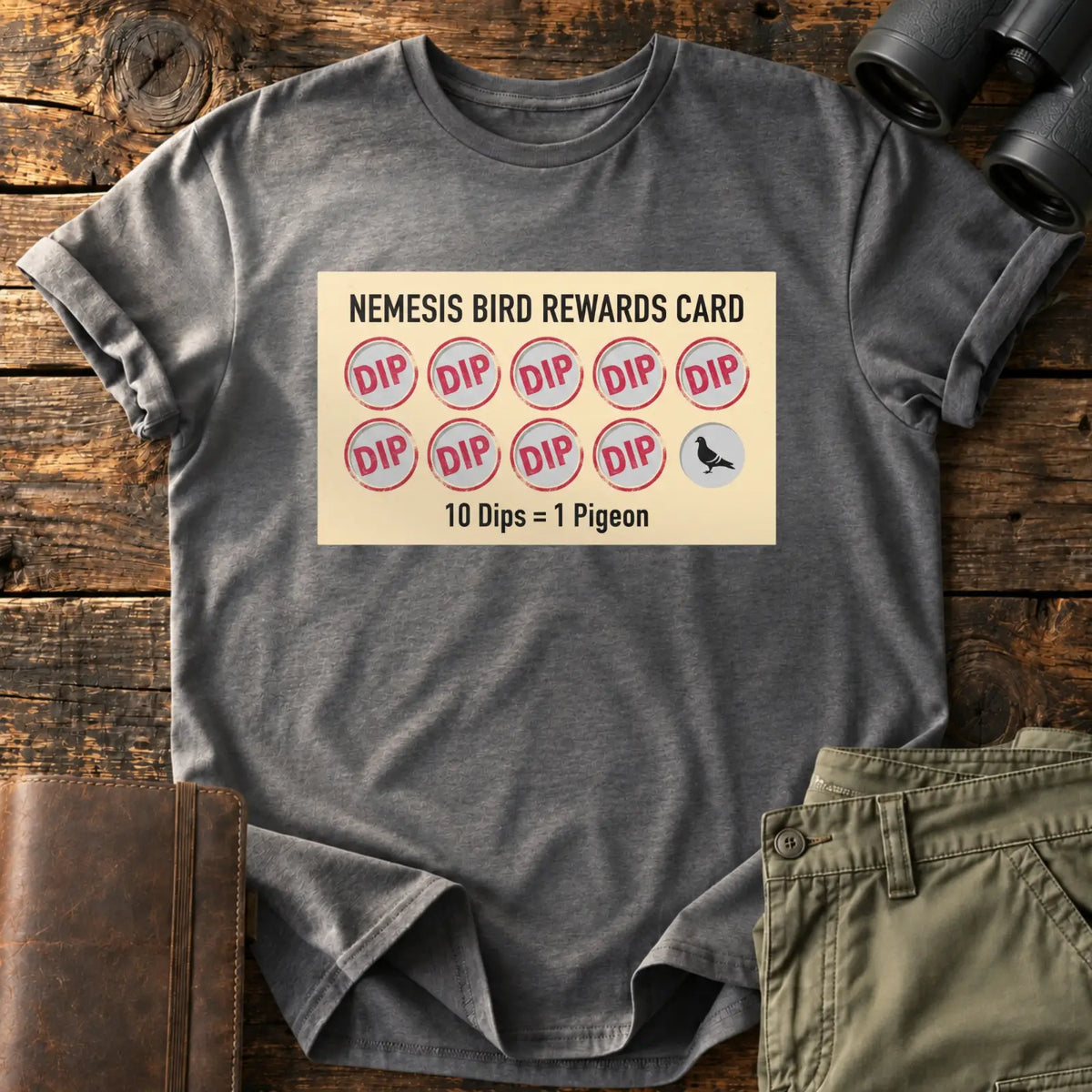 Nemesis Rewards Card Tee — Charcoal