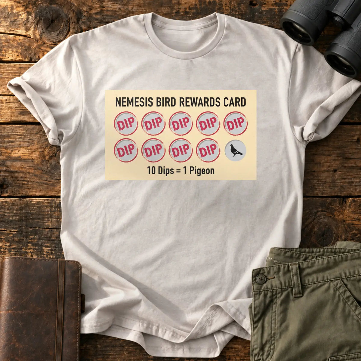 Nemesis Rewards Card Tee — Ice Grey