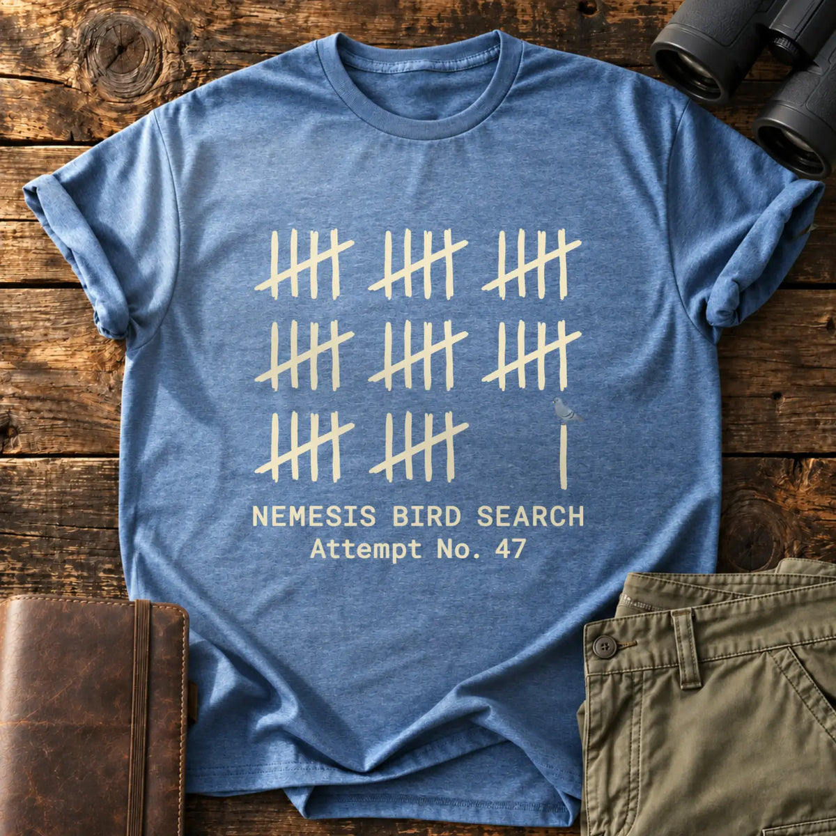Nemesis Search No. 47 Tee — Heather Indigo