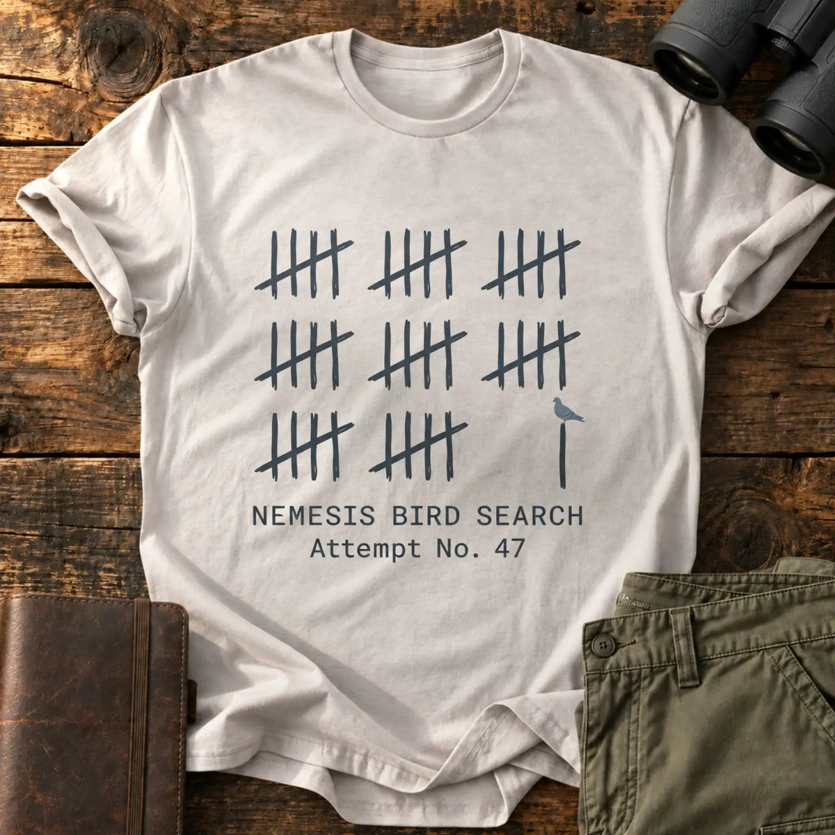 Nemesis Search No. 47 Tee — Ice Grey