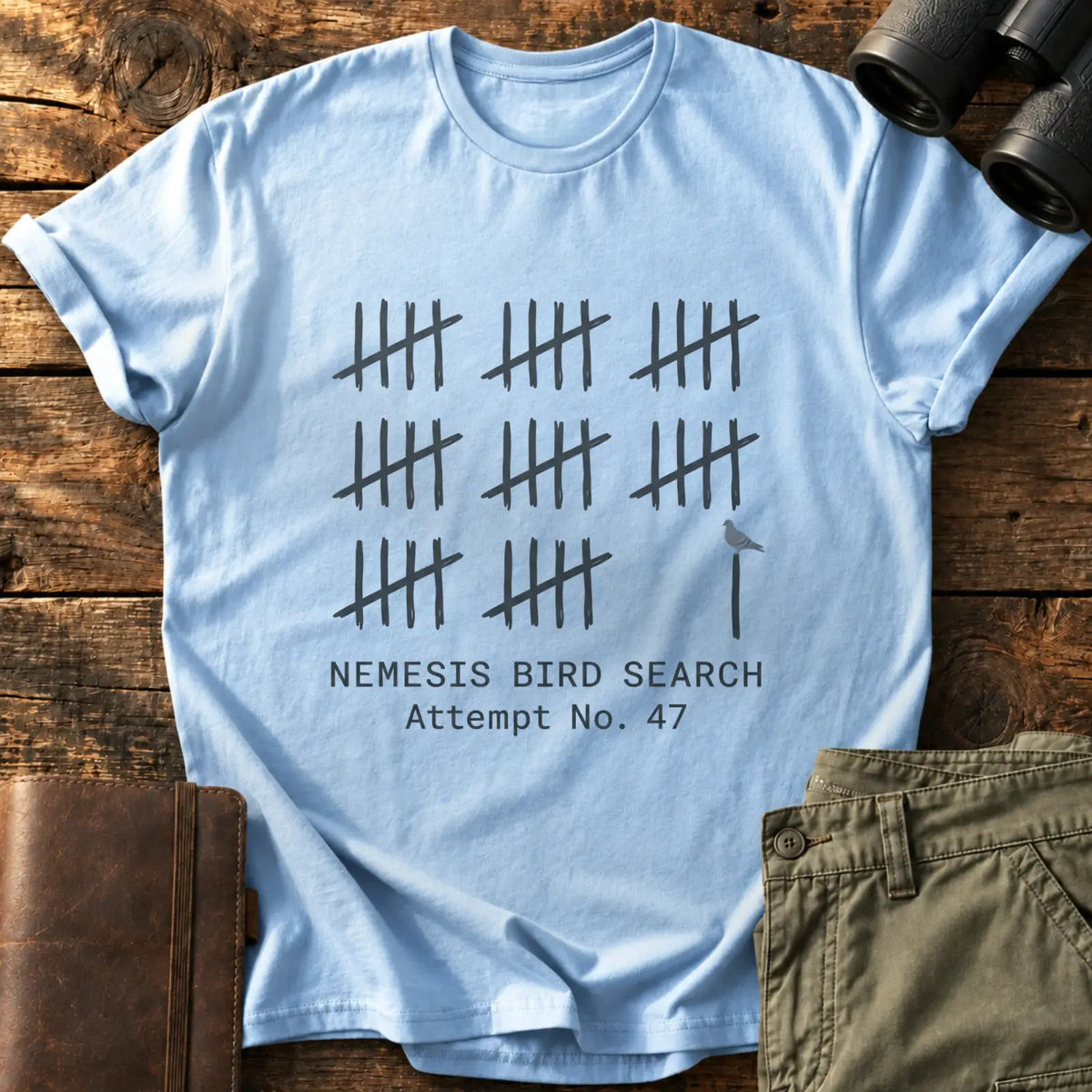 Nemesis Search No. 47 Tee — Light Blue