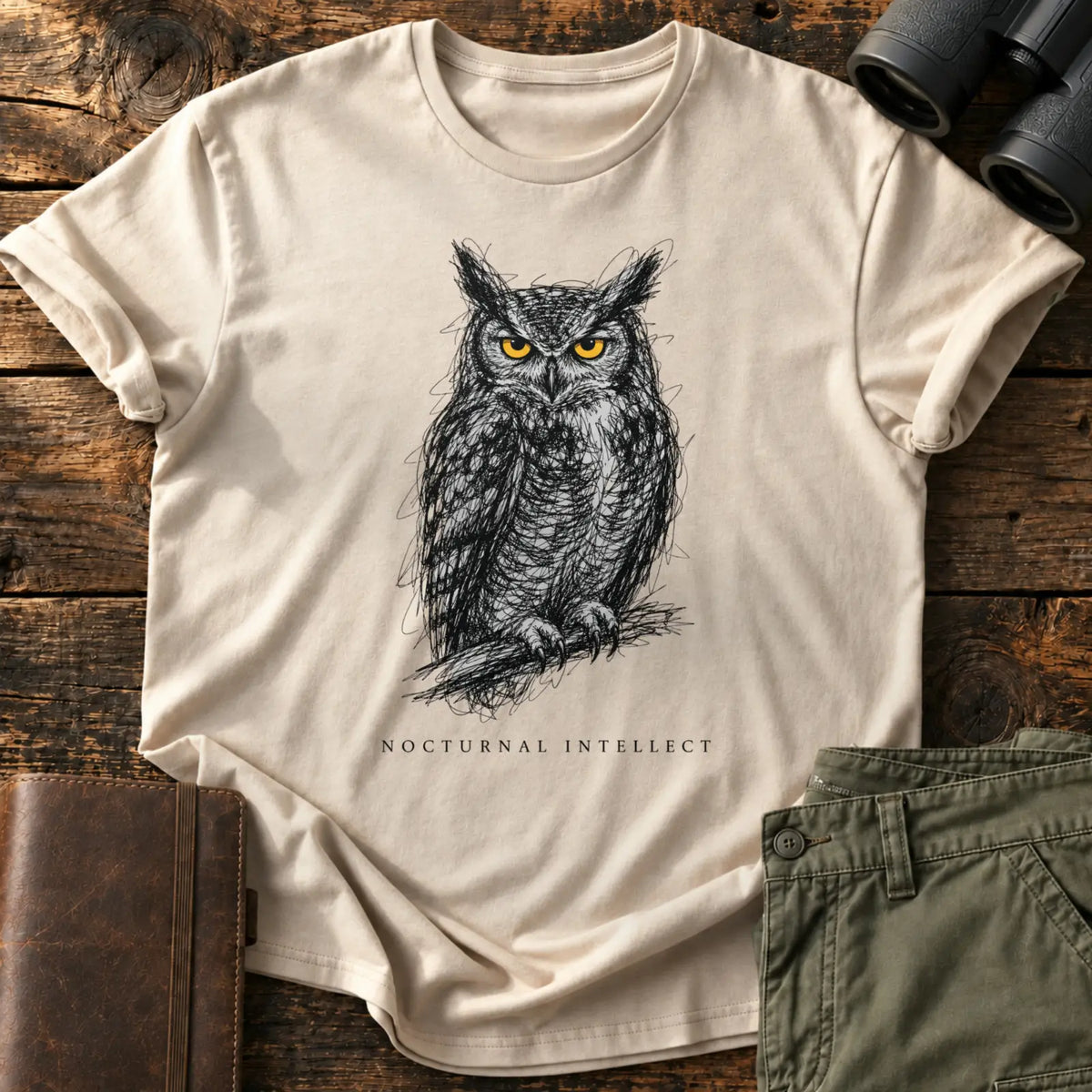 Nocturnal Intellect Tee — Sand