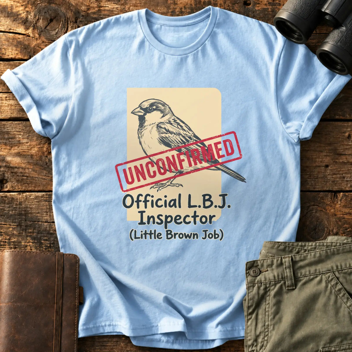 Official L.B.J. Inspector Tee — Light Blue