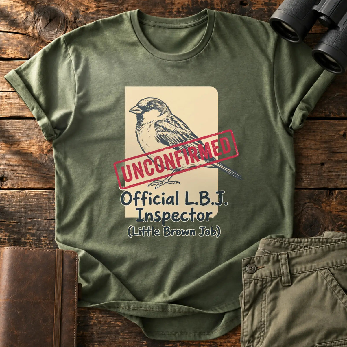 Official L.B.J. Inspector Tee — Military Green